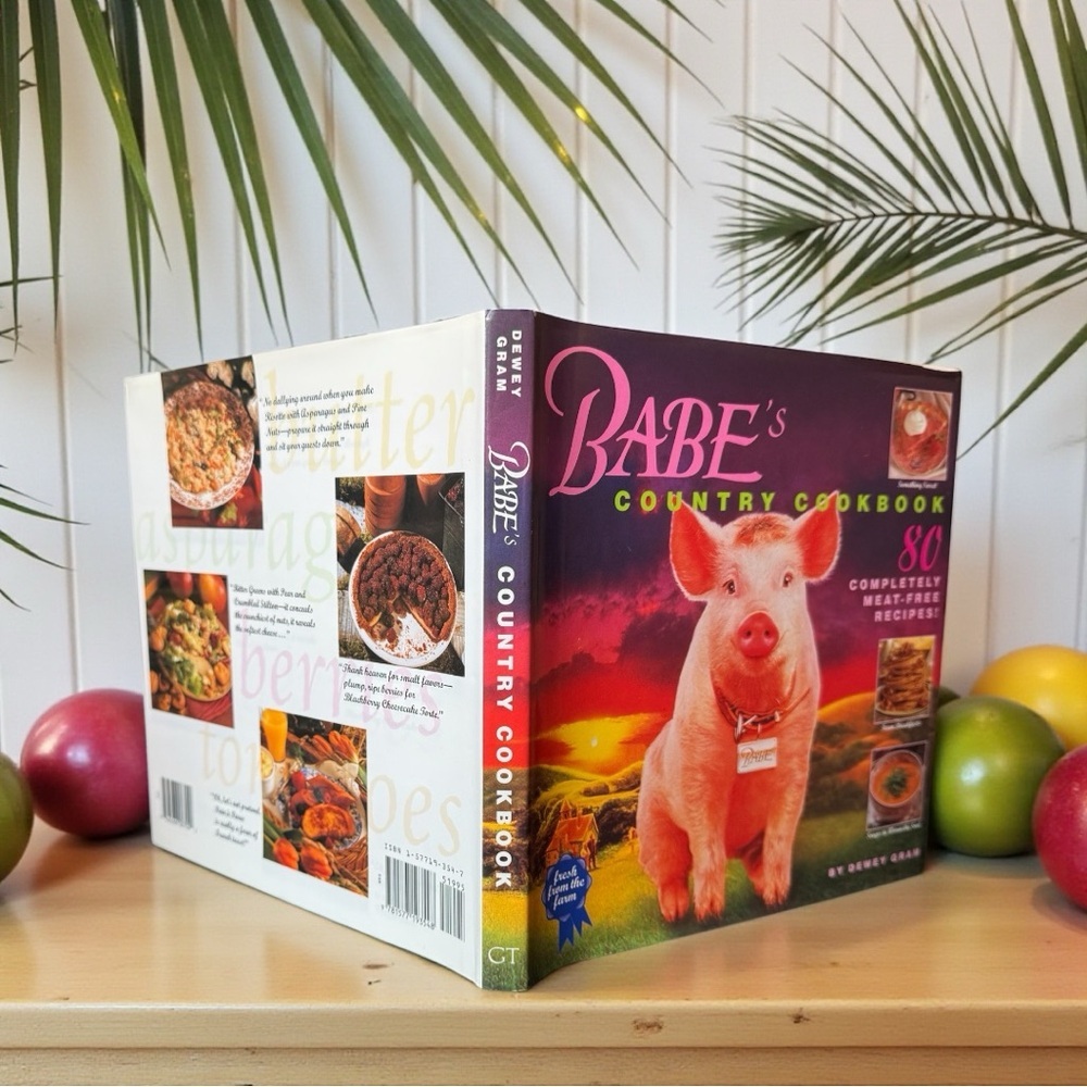 Babe’s Country Cookbook Hardcover (1998) – Meat-Free Recipes Vegetarian Cookbook